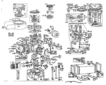 Replacement Parts Diagram and Parts List for 251700-251799 0010 - 0025 Briggs and Stratton Engine